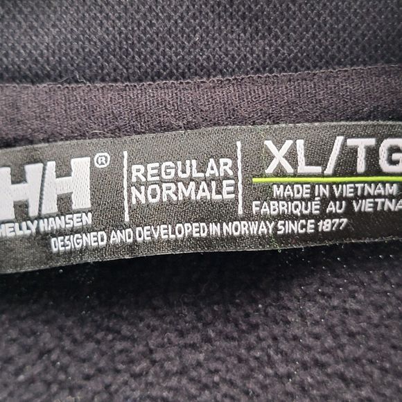 Helly Hansen Black Embroidered Print Front Regular Half Zip Sweater Mens XL - Picture 4 of 7